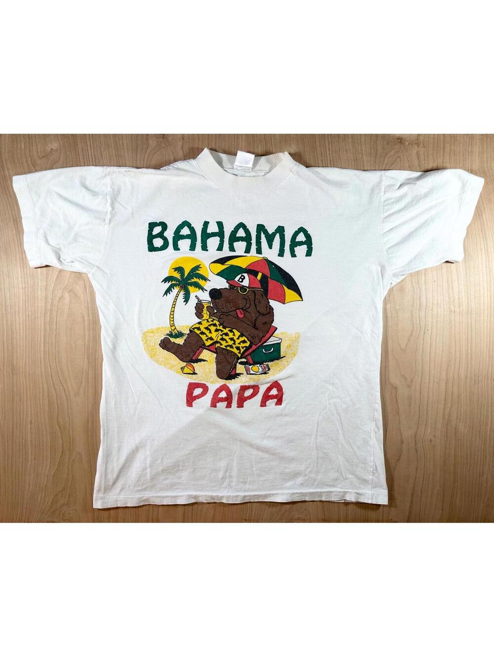 Vintage 80s Bahama Papa tshirt Single Stitch stoner dog cartoon tourist souvenir